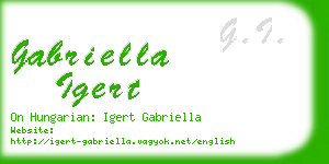 gabriella igert business card